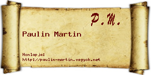 Paulin Martin névjegykártya